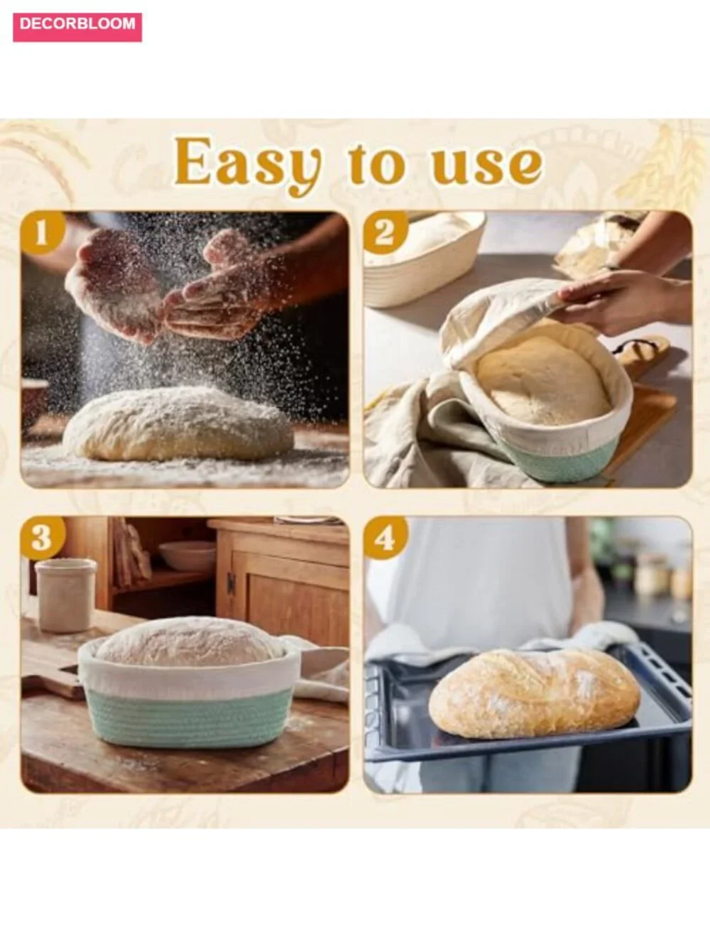 Bread Proofing Basket Set 10